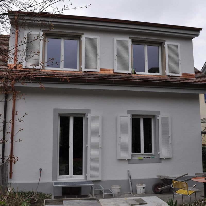 Umbau Reiheneinfamilienhaus Basel, Aussenansicht