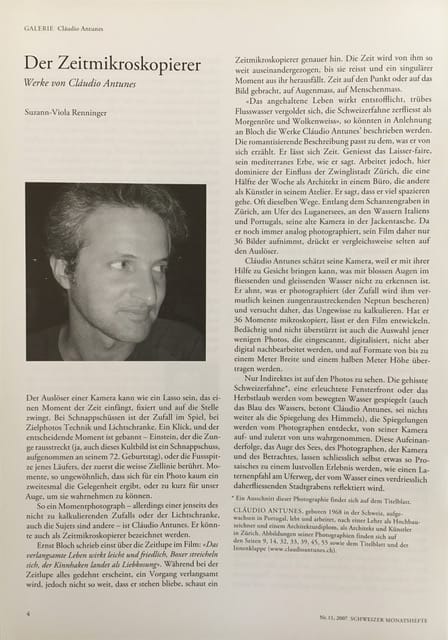 Schweizer Monatshefte, November 2007