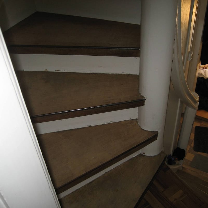 Umbau Reiheneinfamilienhaus Basel, Wohnzimmer vorher